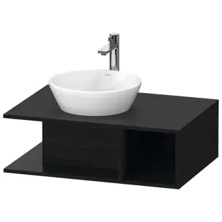 Duravit D-Neo Тумбочка подвесная компакт 80x55х26 см., раковина, 1 открытое отделение на правой стороне, цвет: Black Oak