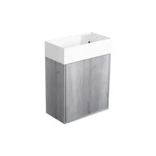 SIMAS AGILE Тумба подвесная 50x27xh51 см, для раковины AG50, 1 дверца, цвет: белый матовый / barrique