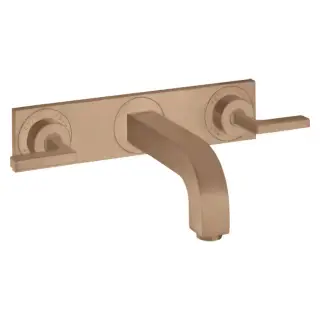 Axor Citterio Смеситель для раковины 226, встраиваемый, излив: 22.6см., ручка: рычаг, с панелью, цвет: шлифованное красное золото