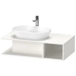 Duravit D-Neo Тумбочка подвесная компакт 100x55х26 см., раковина, 1 открытое отделение на правой стороне, цвет: белый высокоглянцевый