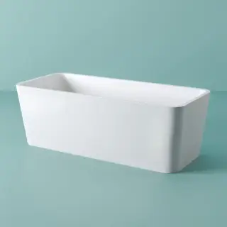 Artceram Square Ванна отдельностоящая, 180х80хh60см, с переливом и слив.крышкой, Livingtec, цвет: белый глянцевый