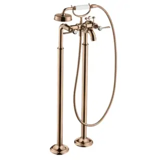 Axor Montreux Смеситель для ванны, напольный, с ручным душем, ручка: рычаг, цвет: полированное красное золото