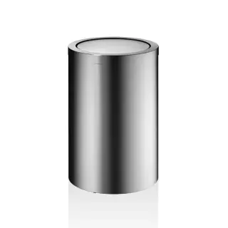 Decor Walther DW 124 Корзина для бумаги 20xh32см, с крышкой, напольная, цвет: сталь матовая