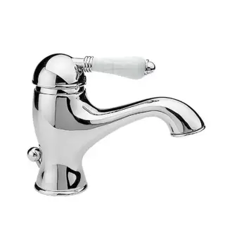 Nicolazzi P.m. Blanc A Смеситель для раковины однорычажный, с донным клапаном, ручки состаренная керамика, цвет: хром