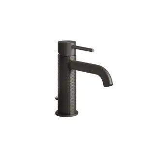 Gessi 316 Смеситель для раковины на 1 отв. с донным клапаном, излив: 123мм, цвет: brushed black metal pvd