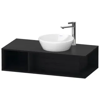 Duravit D-Neo Тумбочка подвесная компакт 100x48х26см., раковина, 1 открытое отделение на левой стороне, цвет: Black Oak