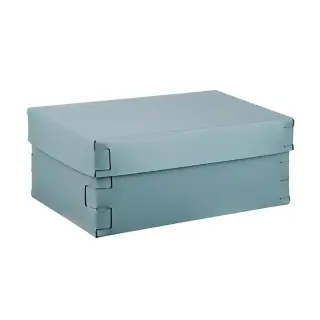 Colombo Adj Коробка Snob 32x20хH13.5см., настольная, цвет: небесный/эвкалипт