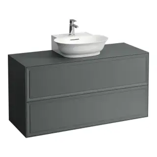 Laufen New Classic Тумба с раковиной, 117.5x45.5x60см, 2 ящика, подвесная, цвет: серый