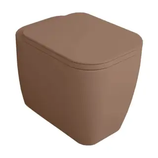 Simas Henges Унитаз напольный безободковый 38х55 см, цвет: moka mat