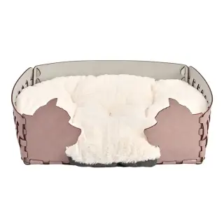 ADJ Лежанка Dog, 45х30хН15 см., цвет: пепельная роза/устричный