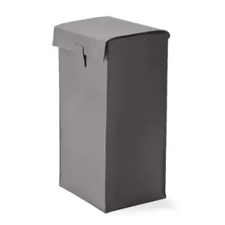 Decor Walther Nappa Корзина для белья, напольная, натуральная кожа, цвет: дымчато-серый