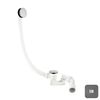 Almar Слив-перелив для ванны, цвет: оружейный металл брашированный PVD