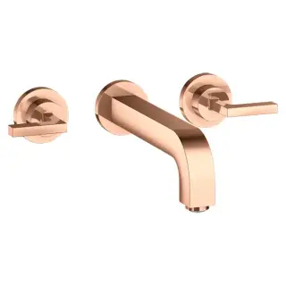 Axor Citterio Смеситель для раковины 222, встраиваемый, излив: 22.2см., ручка: рычаг, цвет: полированное красное золото