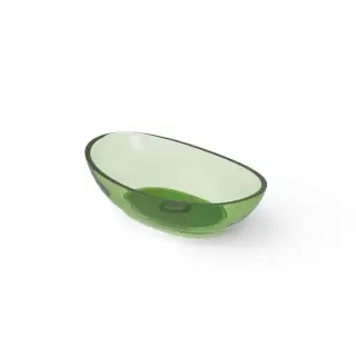 Dea Design Washbasins Раковина 60х35х16см., накладная, без отв., Glasstech, прозрачная смола, цвет: Emerald R3