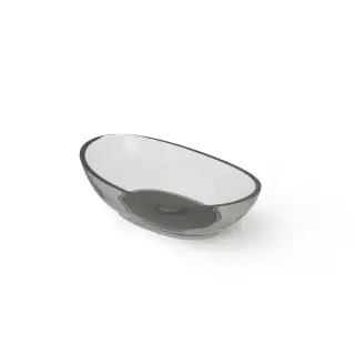 Dea Design Washbasins Раковина 60х35х16см., накладная, без отв., Glasstech, прозрачная смола, цвет: Smoky Black R4