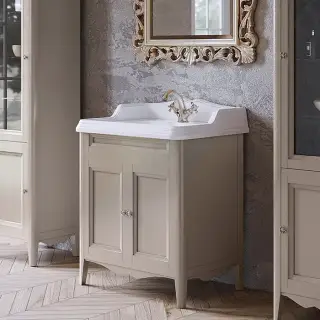 TW Veronica Nuovo комплект мебели с 2-мя дверцами, с доводчиками Blum, ручки: бронза, 73см, напольный, Цвет: tortora