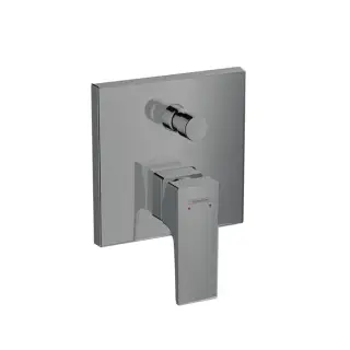 Hansgrohe Metropol Встраиваемый смеситель для ванны с переключателем и обр. клапанами, внешняя часть, цвет: шлифованный черный хром