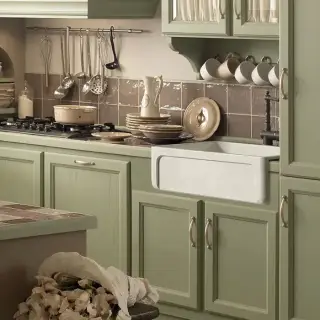 Kerasan Hannah Yorkshire Раковина 91.4x47x25.4 см, без отв., кухонная, цвет: белый