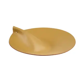 ADJ Крышка для корзины для белья, D33 см., цвет: горчичный/оливковый