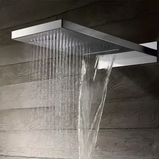 Gattoni PD Верхний душ настенный с 2-мя режимами: дождь и каскад, 26х55.5см, 1/2