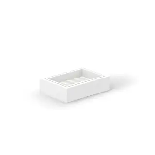 Decor Walther Brownie Мыльница подвесная, имитация кожи, цвет: белый