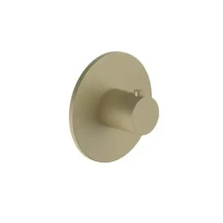 Fantini Nostromo Смеситель для душа, встраиваемый, термостатический, внешняя часть, цвет: Matt British Gold PVD(без зап вентиля G591B)