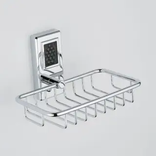 THG Métropolis cristal noir Мыльница-корзина металлическая 160х95мм., подвесная, цвет: хром