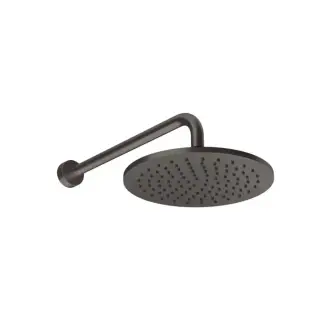 Gessi Origini Верхний душ 25см., с кронштейном, настенный ,защитой от известкового налета, цвет: Black Metal Brushed PVD