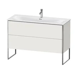 Duravit XSquare Тумба с раковиной 121х59.2x47.8см., напольная, 2 яшика, встроенные ножки с регулировкой по высоте, цвет: Nordic White SaM