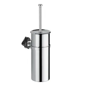 THG Pétale de cristal noir Ёршик для туалета, подвесной, цвет: хром/черный хрусталь