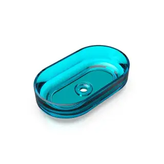 Knief Ellipse Shape Раковина накладная 55x32x14см, без отв, из полимерного материала, цвет: Aquamarin Blue # 100