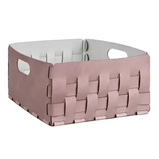 ADJ Корзинка Bottega, 35x35xH20 см., цвет: пепельная роза/устричный