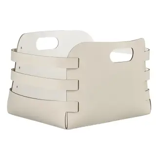 Colombo Adj Корзина Riga 27x36хH25см., настольная, цвет: панна котта/белый