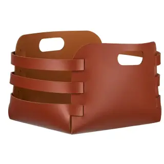 Colombo Adj Корзина Riga 27x36хH25см., настольная, цвет: бордо/коньяк