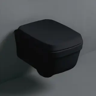 SIMAS Evolution Унитаз подвесной 52х37см с сиденьем микролифт, цвет: черный