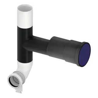 TECE TECEprofil Сливной патрубок с отводом для подключения к вентиляции DN 70, 90 градусов , отвод вправо