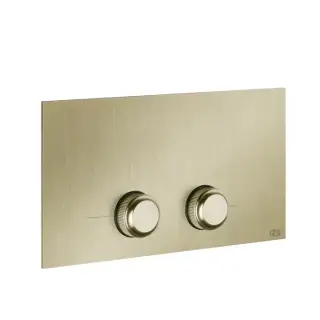 Gessi Venti20 Клавиша смыва для унитаза двойная, для инсталляций Viega, цвет: Brushed Brass PVD