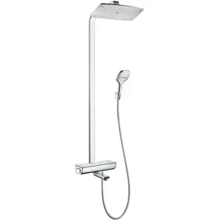 Hansgrohe Raindance Select Showerpipe 360 Душевой гарнитур, в набор входят: термостат с запорным и переключающим вентилем, переключатель для ручного душа, верхний душ Raindance E AIR 1jet 360x190 мм, ручной душ Raindance Select 150 3jet, душевой шланг