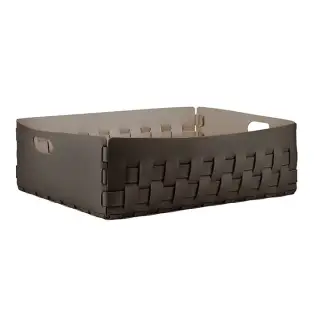 ADJ Корзинка Bottega, 60x50xH20 см., цвет: шоколад/капучино