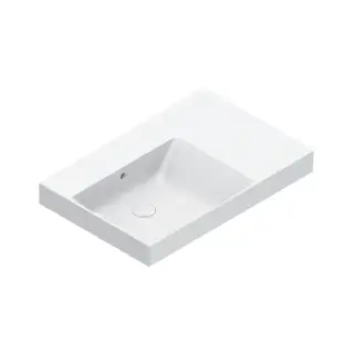 Catalano Zero Раковина 75x50см чаша слева, без отв., цвет: белый глянцевый
