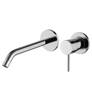 Fima Carlo Frattini Spillo UP Смеситель для раковины настенный, однорычажный, излив 21см, внешняя часть, цвет: хром