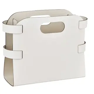 ADJ Журнальница, 16x36xH25 см., цвет: белый/панна котта