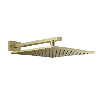 Gessi Rettangolo Верхний душ для настенного крепления 30x30см, цвет: Brushed Brass PVD