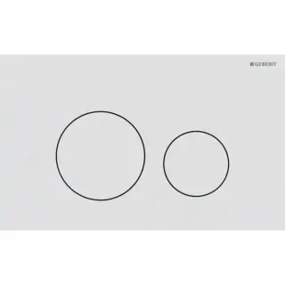 Geberit Sigma40 Клавиша для двойного смыва, круглая: Белый матовый