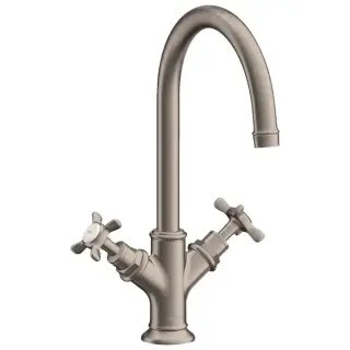 Axor Montreux Смеситель для раковины, двухвентильный, на 1 отв, цвет: никель шлифованный