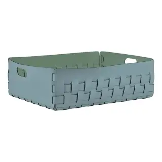 ADJ Корзинка Bottega, 60x50xH20 см., цвет: небесный/эвкалипт