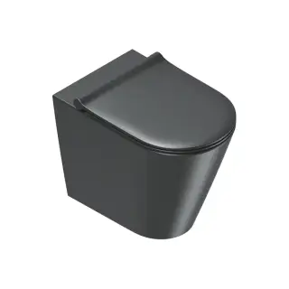 Catalano Zero Унитаз напольный 55x35см, безободковый, смыв Tornado, покрытие Twinglaze+, цвет: черный матовый