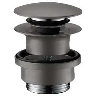 Hansgrohe Донный клапан для раковины и биде, нажимной, цвет шлифованный черный хром