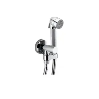 Bossini Nikita Комплект: запорный вентиль, 1/2M лейка с клапаном подачи из латуни, - шланг латунный, цвет: хром