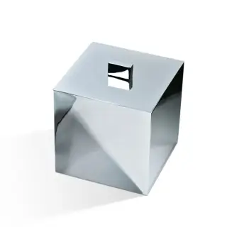 Decor Walther Cube DW 3560 Баночка универсальная 13x13x14.5см, с крышкой, настольная, цвет: хром